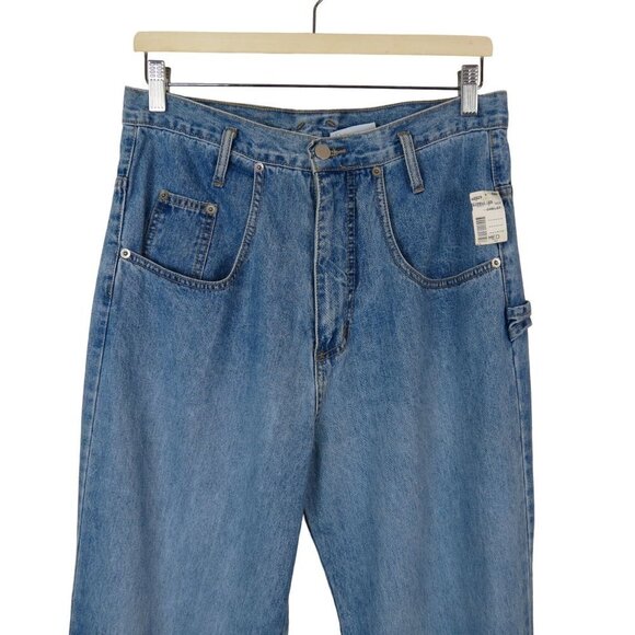 Vintage 90s Y2K NADA NUFF Womens Loose Wide Leg Carpenter Jeans DEADSTOCK Size M - Picture 3 of 11